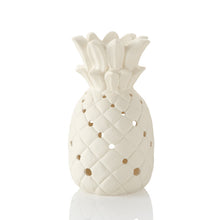 Load image into Gallery viewer, The Pineapple Lantern holds a tea light in the bottom to give off just the right amount of glow through all of its many cut-outs. Pineapples are a tropical fruit which are also s symbol of welcome and hospitality. During the Chinese New Year, the pineapple represents wealth, luck and excellent future.