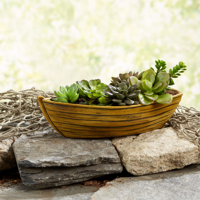 boat succulent Boat Bowl 11"L x 4.75"W x 3"H – Creative Arts Studio of Royal Oak