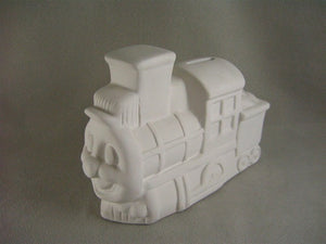Kids will choo-choo-choose to save money with this train bank!  This is such a fun pottery piece to paint!