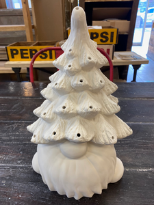 Gnomes are fun for all seasons! They symbolize luck and good fortune. Gnome's are responsible for the protection and welfare of the homestead. They are often placed in gardens, flower beds and around homes - both inside and out.  This gnome tree comes with plastic lights and a light kit.