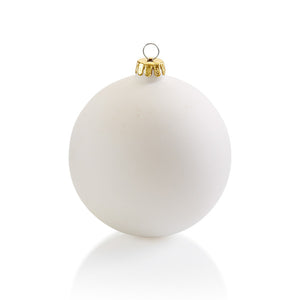Our Jumbo Ornament is a classic round holiday ball ornament that is 3.5 inches in diameter and comes complete with a gold cap. A festive addition to Christmas these can be dressed-up using paint and embellishments. Get creative and make a smiling snowman or bearded Santa ornament. Both kids and adults can have fun creating unique keepsakes with these ornaments!