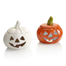 Load image into Gallery viewer, Small Jack-O-Lantern Pumpkin will be sure to please adults and kids alike. 5.5&quot; X 5.5&quot;
