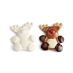 Move over ornaments, here comes the Flat Reindeer Ornament! Kids and adults won’t be able to resist the cute face, large over-sized nose and antlers, and big belly of this ornament. Pair this ornament with the penguin, angel and gingerbread man ornaments for a set of similar characters!