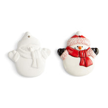 Load image into Gallery viewer, Snowman Flat Ornament (3.5&quot;) (paints and brushes sold separately)
