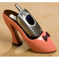 Paint this ceramic high heel cell phone holder for your favorite phone!  You won't forget where your phone is anymore!