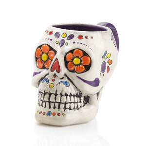 Sugar Skull Mug 4.5"H x 6.5"W x 16oz