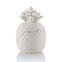 Load image into Gallery viewer, The Pineapple Canister is perfect on a counter as a cookie jar, as a centerpiece at a party, or just as a statement piece in a home.The Pineapple is a tropical fruit which is also an emblem of welcome and hospitality. During the Chinese New Year, the pineapple represents wealth, luck, and excellent future. This Pineapple Canister comes with a gasket for a tight seal.  What a great pottery piece to paint!
