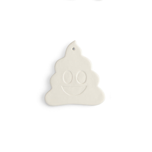 This simple-to-paint piece features large recessed eyes and smile. A funny addition to a holiday tree, as an add-on or use as a gift tag.