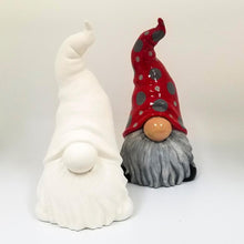 Load image into Gallery viewer, A Gnome for good luck! According to Scandinavian folklore, a Gnome is a spirit responsible for the protection and welfare of the homestead. Gnomes are known as symbols of luck! They are still used for this today - often placed in gardens and around homes to welcome good fortune. Our Large Tall Hatted Gnome is a great addition to our Gnome line and can be painted for any season!
