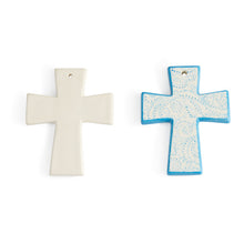 Load image into Gallery viewer, The Flat Cross Ornament is a wonderful design to add a name, a birth date, a special occasion or simply to paint with an attractive design. It&#39;s the perfect ornament for any Christmas Tree during the holidays or to hang on a wall or in a window throughout the year.
