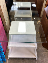 Load image into Gallery viewer, Glass Pedestal Storage Desk
