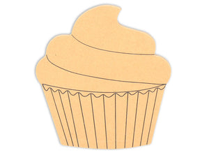 This Cupcake Shape makes mosaic and mixed media crafts easy. Add tiles, grout, paint, and more to create a one-of-a-kind creative masterpiece. This shape is made from high quality MDF board.  Project Tile Surface Area 23"