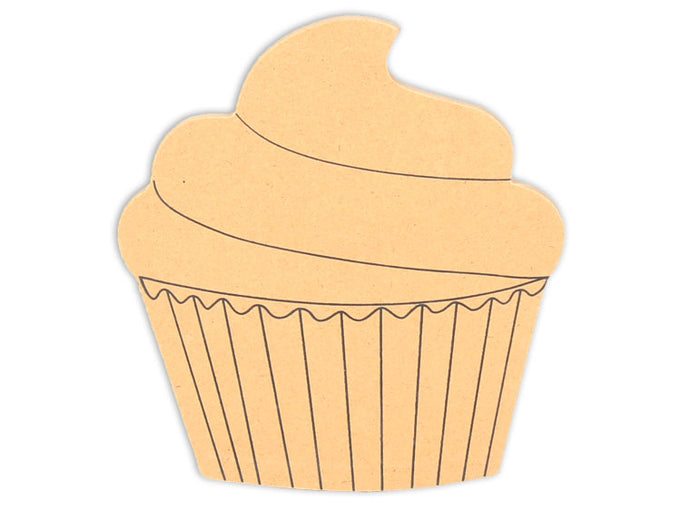This Cupcake Shape makes mosaic and mixed media crafts easy. Add tiles, grout, paint, and more to create a one-of-a-kind creative masterpiece. This shape is made from high quality MDF board.  Project Tile Surface Area 23