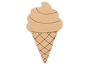 This Ice Cream Cone Plaque makes mosaic and mixed media crafts easy. Add tiles, grout, paint, and more to create a one-of-a-kind creative masterpiece. This shape is made from high quality MDF board.  Project Tile Surface Area 12" 
