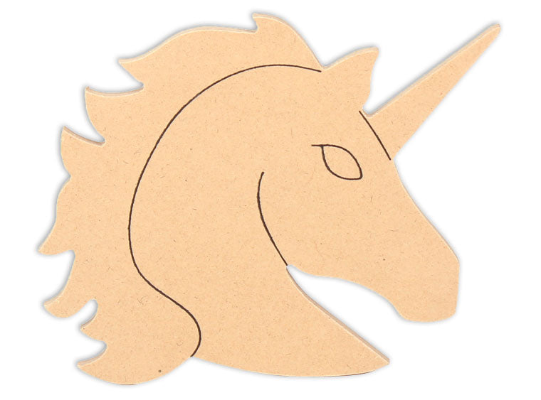 This Unicorn Shape makes mosaic and mixed media crafts easy. Add tiles, grout, paint, and more to create a one-of-a-kind creative masterpiece. This shape is made from high quality MDF board.  Project Tile Surface Area 18