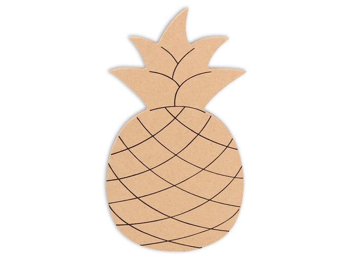 This Pineapple Shape makes mosaic and mixed media crafts easy. Add tiles, grout, paint, and more to create a one-of-a-kind creative masterpiece. This shape is made from high quality MDF board.  Project Tile Surface Area 24