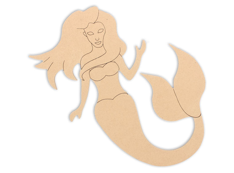 This Mermaid Shape makes mosaic and mixed media crafts easy. Add tiles, grout, paint, and more to create a one-of-a-kind creative masterpiece. This shape is made from high quality MDF board.  Project Tile Surface Area 50