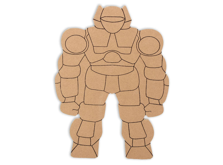 Fight the forces of evil with this Robot mosoic plaque! Our exclusive MDF shapes make mosaic and mixed media crafts easy. Add tiles, grout, paint, and more to create a one-of-a-kind creative masterpiece. These shapes are made from high quality MDF board.  Project Tile Surface Area 64