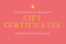 Load image into Gallery viewer, Gift Cards For Pottery Art Kits or for Projects at the Studio
