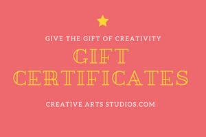 Gift Cards For Pottery Art Kits or for Projects at the Studio