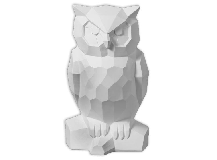 Hoo is awesome? This ceramic Faceted Owl sure is!   Painting this piece is fun and the results are stunning.