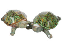 Load image into Gallery viewer, This sweet ceramic Faceted Turtle is pretty cool! Painters will have fun painting in all of the geometric shapes. 

