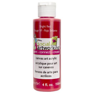 Bright Red Acrylic Paint (2oz Container) - Not Food Safe