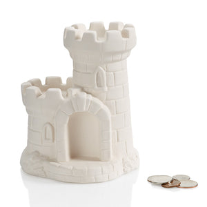 6" Castle Bank (check out the topper figurines too!)