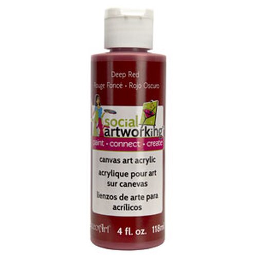 Deep Red Acrylic Paint (2oz Container) - Not Food Safe