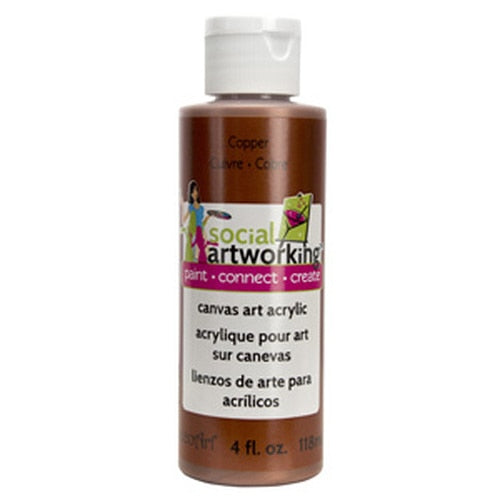 Metallic Copper Acrylic Paint (2oz Container) - Not Food Safe