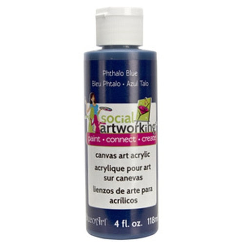 Phthalo Blue Acrylic Paint (2oz Container) - Not Food Safe