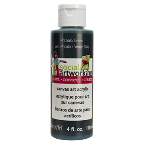 Phthalo Green Acrylic Paint (2oz Container) - Not Food Safe