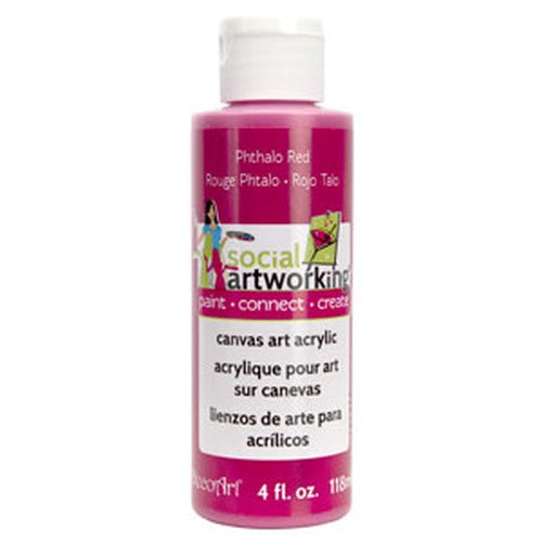 Phthalo Red Acrylic Paint (2oz Container) - Not Food Safe