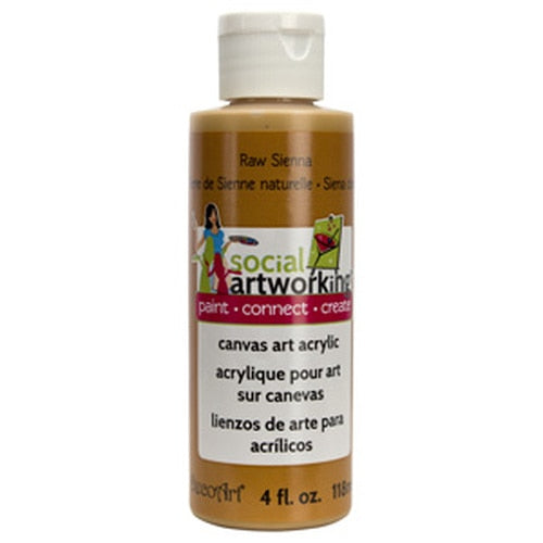 Raw Sienna Acrylic Paint (2oz Container) - Not Food Safe