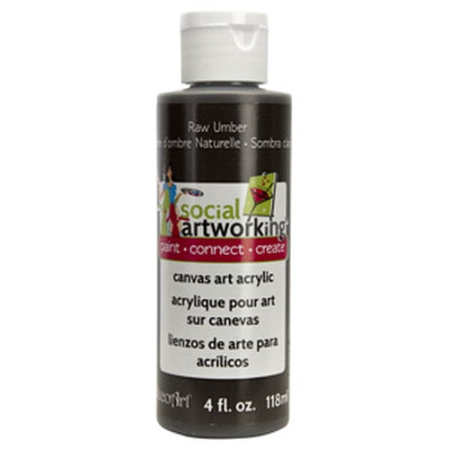 Raw Umber Acrylic Paint (2oz Container) - Not Food Safe