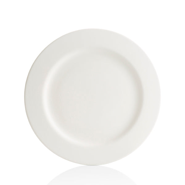 This plate fits conveniently in a cupboard. It has a lightweight, simple design with a 1 1/2